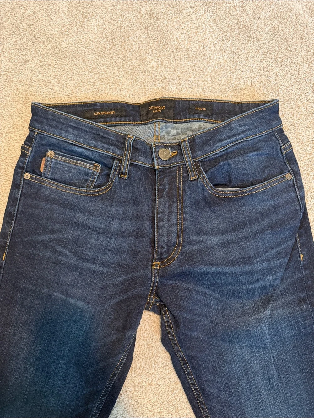 Slim Straight Men's Jeans in Dark Blue